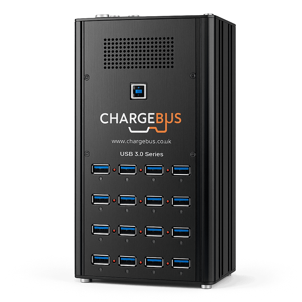 ChargeBus 16-port USB 3.0 desktop charging and sync system