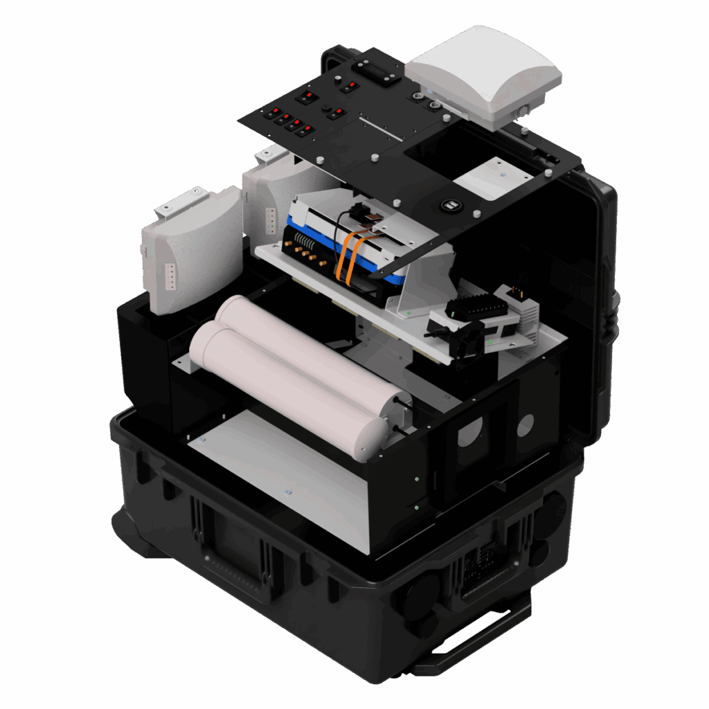 Custom electronics system integrated into a protective case