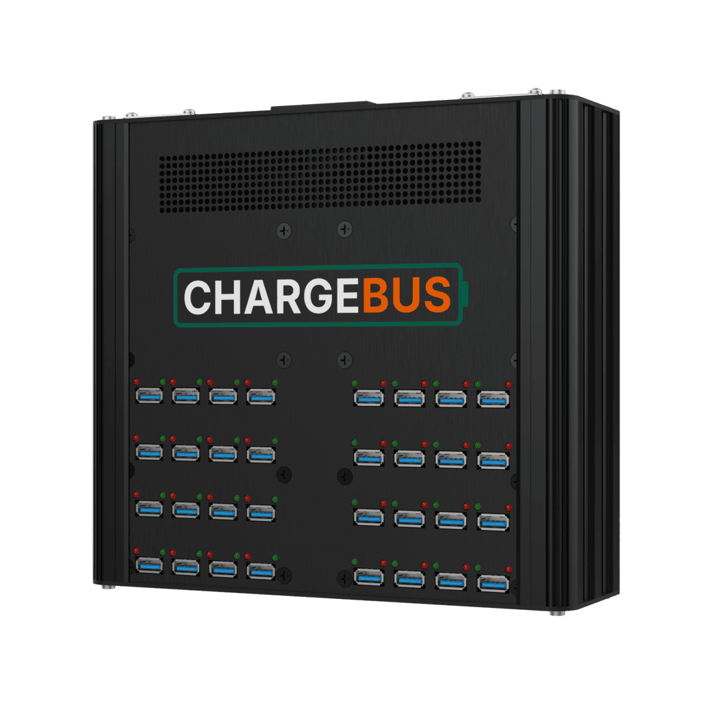 ChargeBus Power 32 desktop charger with 32 USB-A ports