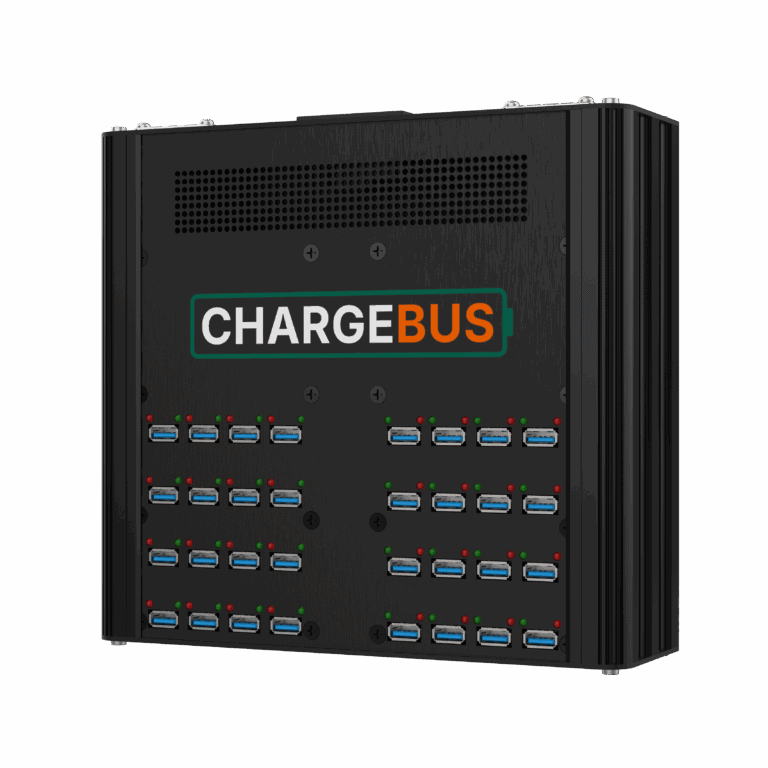 ChargeBus Power 32 desktop charger with 32 USB-A ports