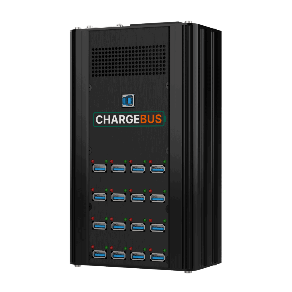 ChargeBus Sync 16 desktop charging and sync system with 16 USB-A ports