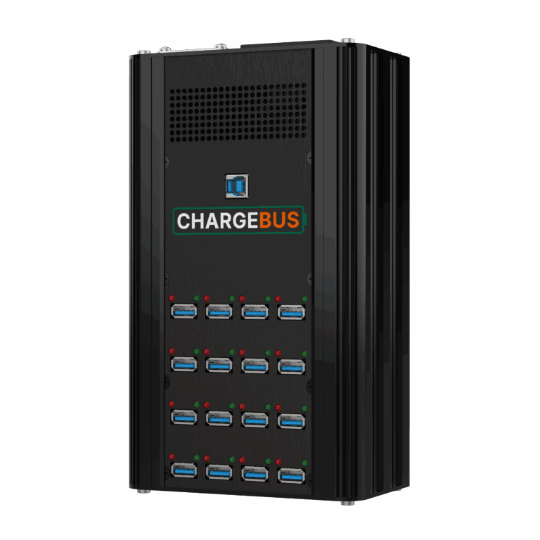 ChargeBus Sync 16 desktop charging and sync system with 16 USB-A ports