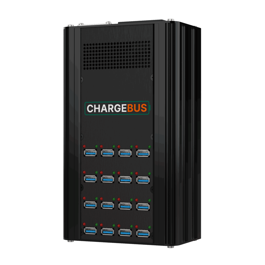 ChargeBus Power 16 desktop charger with 16 USB-A ports