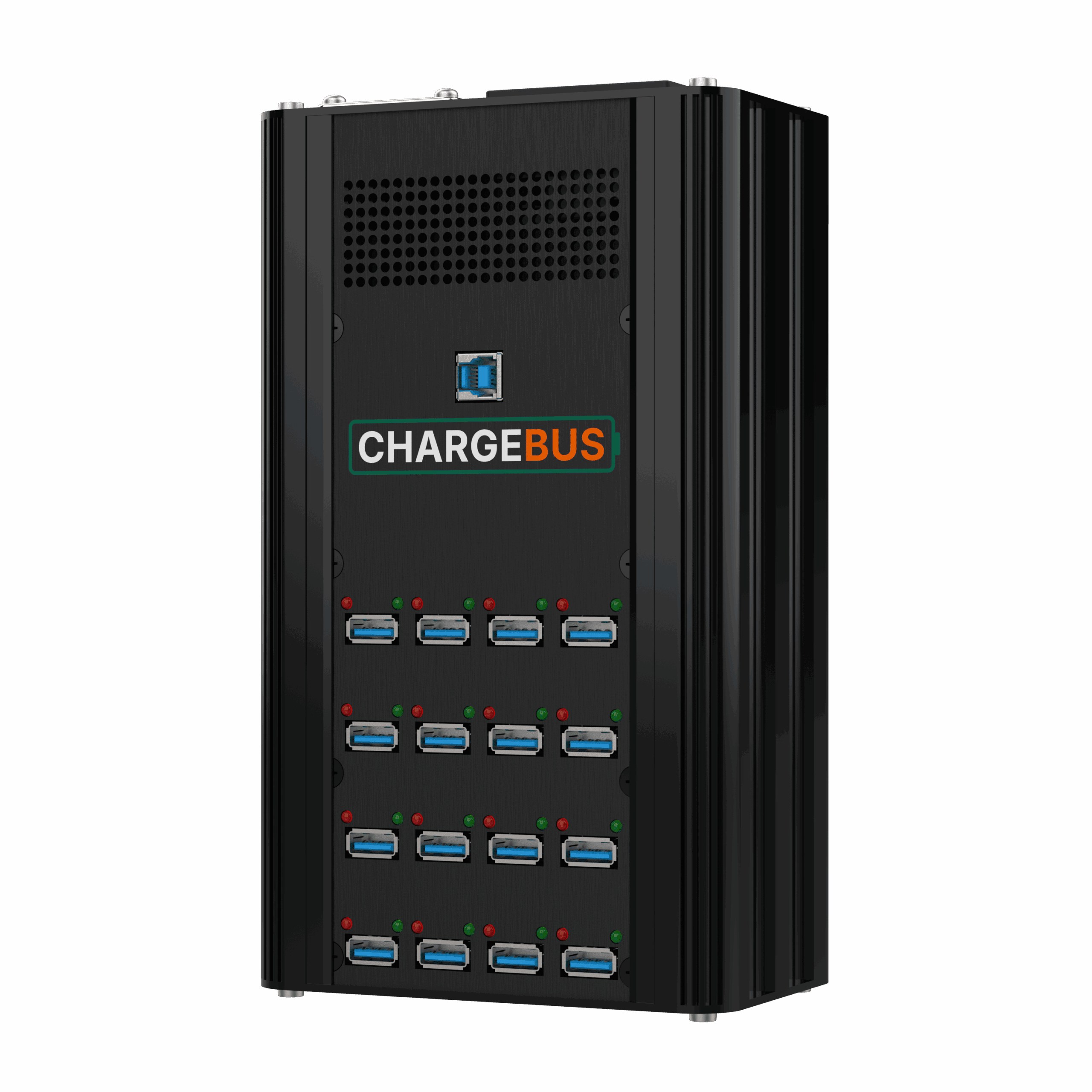 ChargeBus Sync 16 desktop charging and sync system with 16 USB-A ports