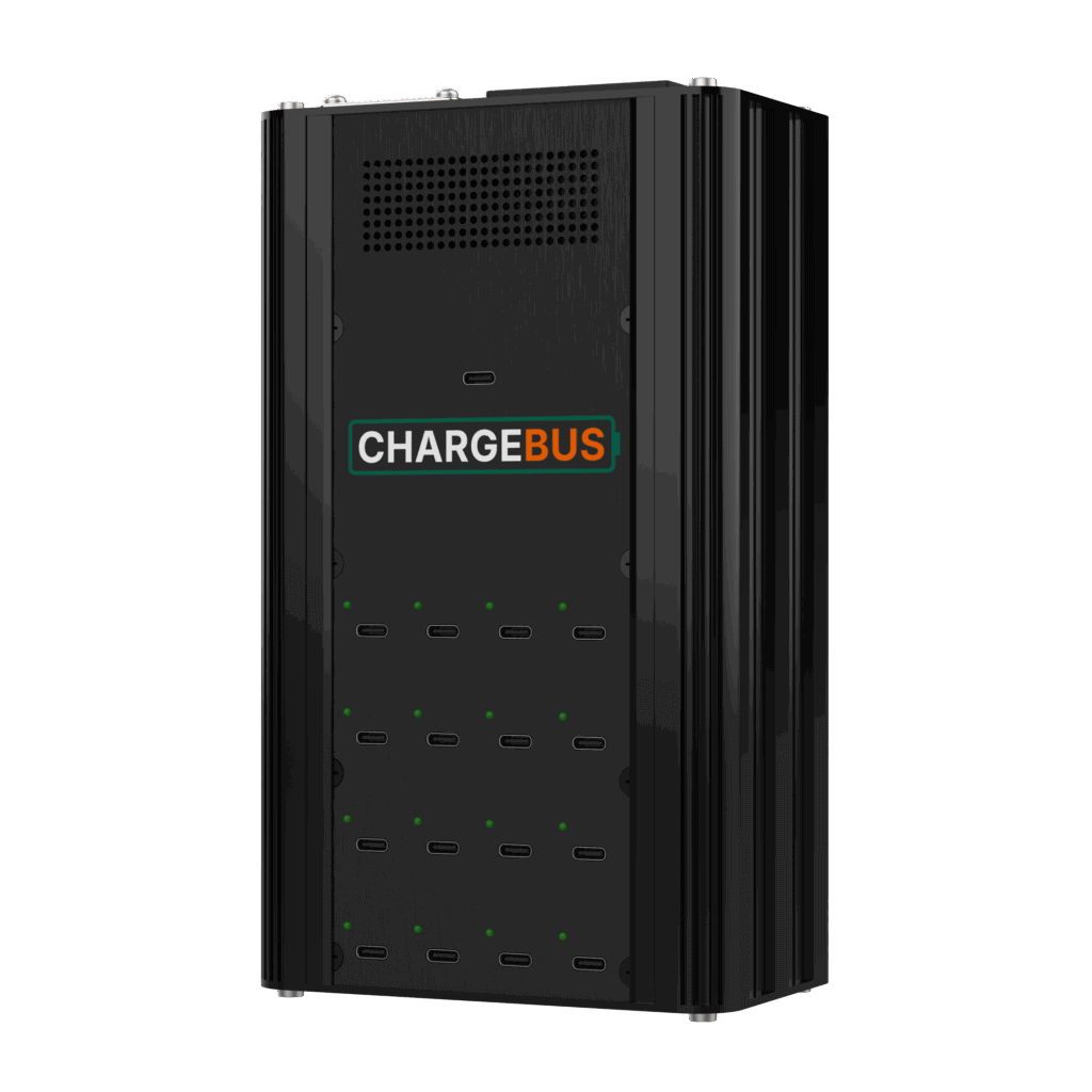 ChargeBus Sync 16 desktop charging and sync system with 16 USB-C ports