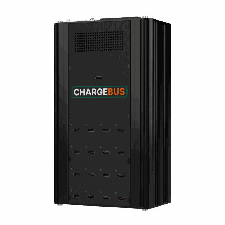 ChargeBus Sync 16 desktop charging and sync system with 16 USB-C ports
